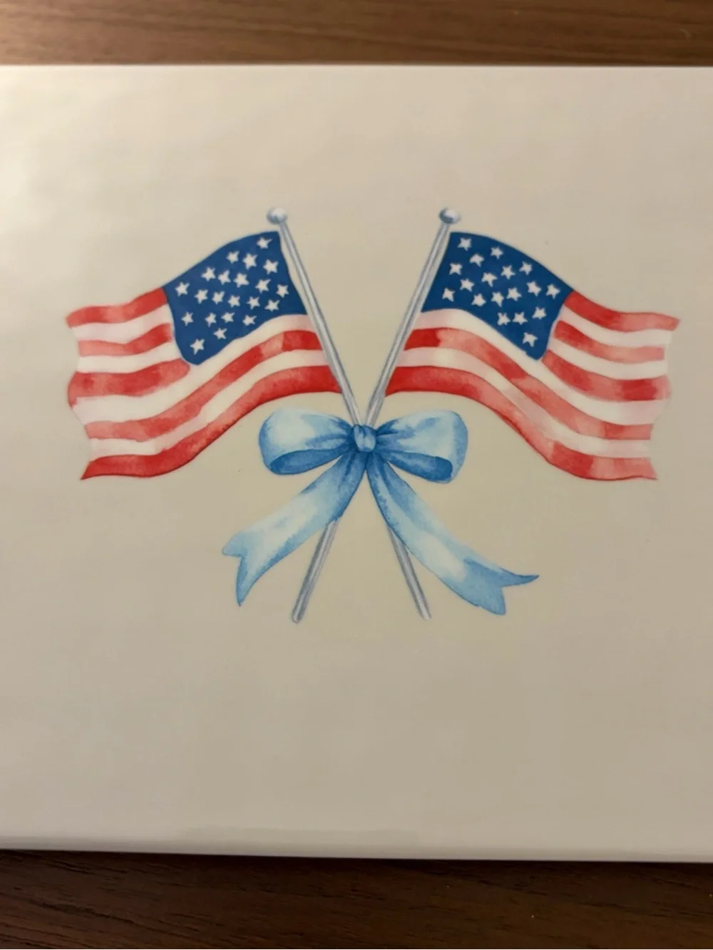 Celebrate It Patriotic American Flag Cheese Board Serving Tray 16.9”